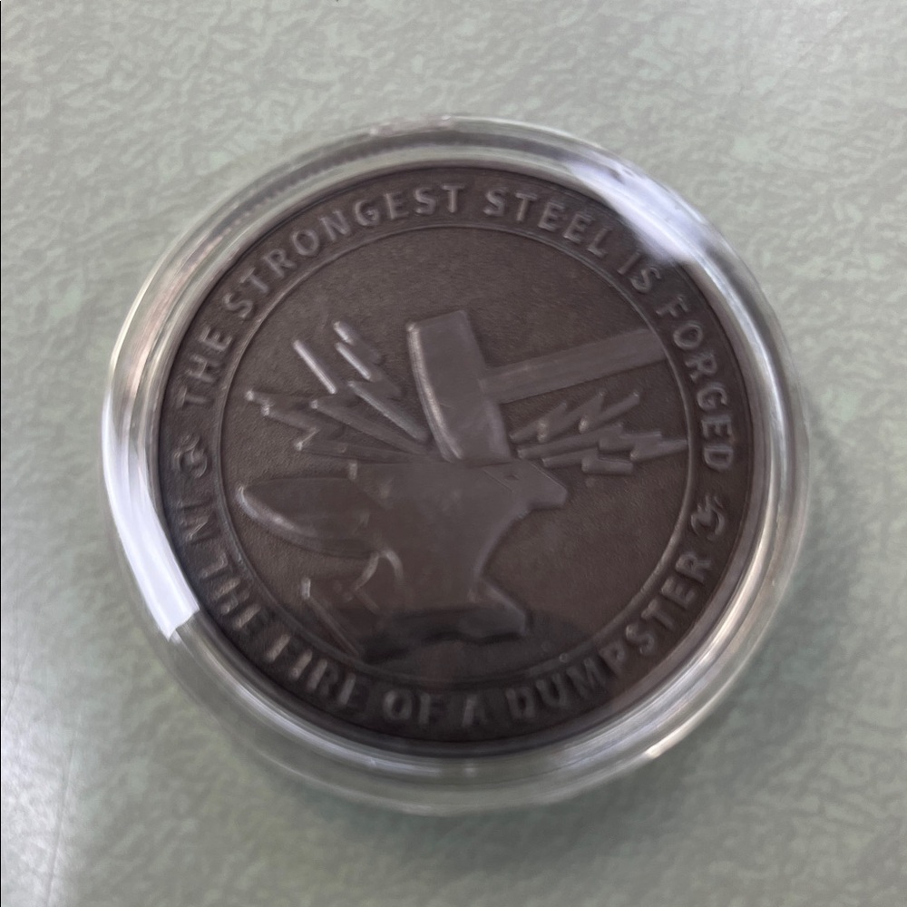 Dumpster Fire Commemorative Coin - Picture 2 of 2